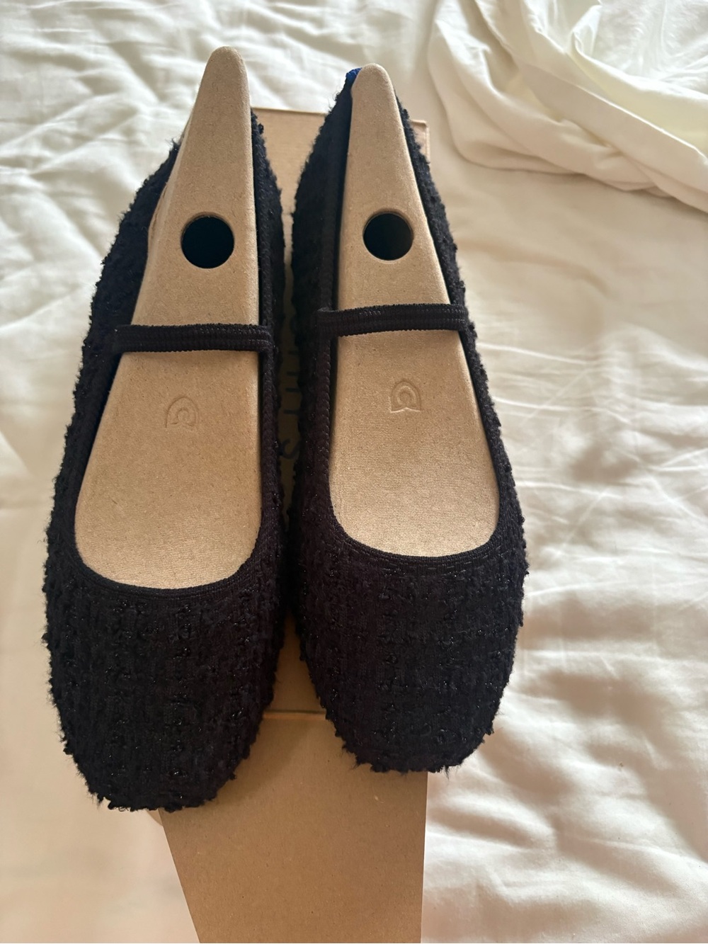 Rothy's Black Textured Mary Jane Flats